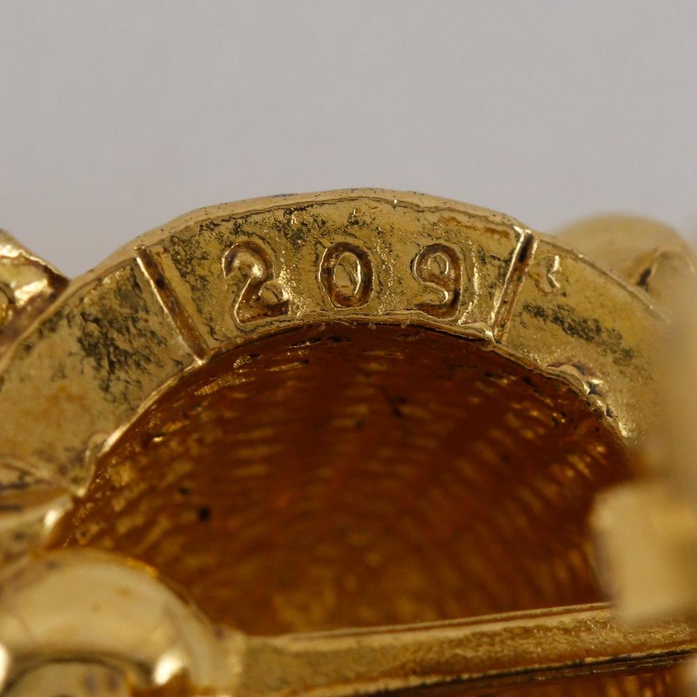 CHANEL COCO Mark Earring vintage Plated Gold 11.2g Women Used