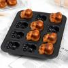 Cow Shape Muffin Pan 12-Cavity, Non-Stick Animal Cake Mold for Baking - Durable Carbon Steel Bakeware