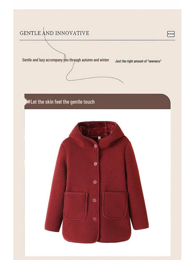 2025 Stylish Mother’s Winter Jacket: Velvet Cotton Padded, Fleece, Thickened Warm Outerwear for Middle-aged & Elderly Women