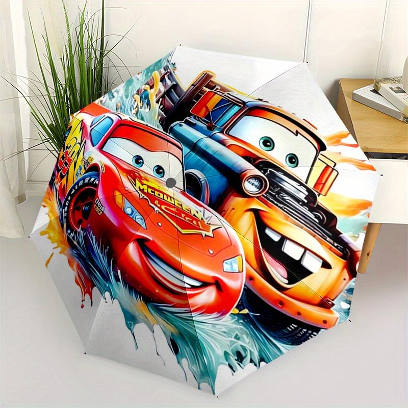 

Lightning McQueen,Mater Automatic Opening and Closing Umbrella - 8-rib Folding Design, Lightweight and Portable, Suitable for Daily Business