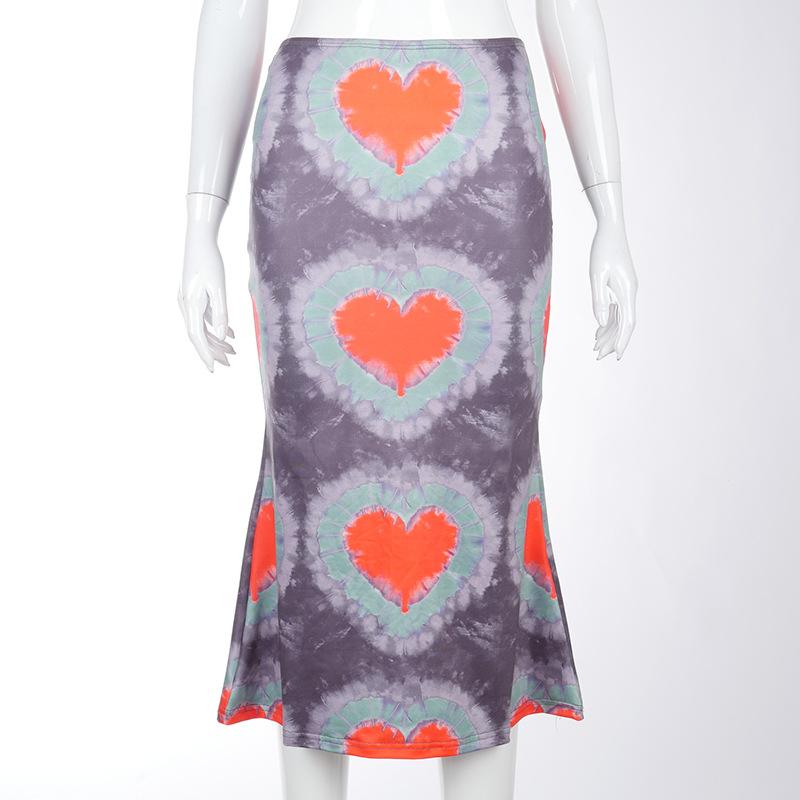 Женская полуюбка с принтом Love — фото 12