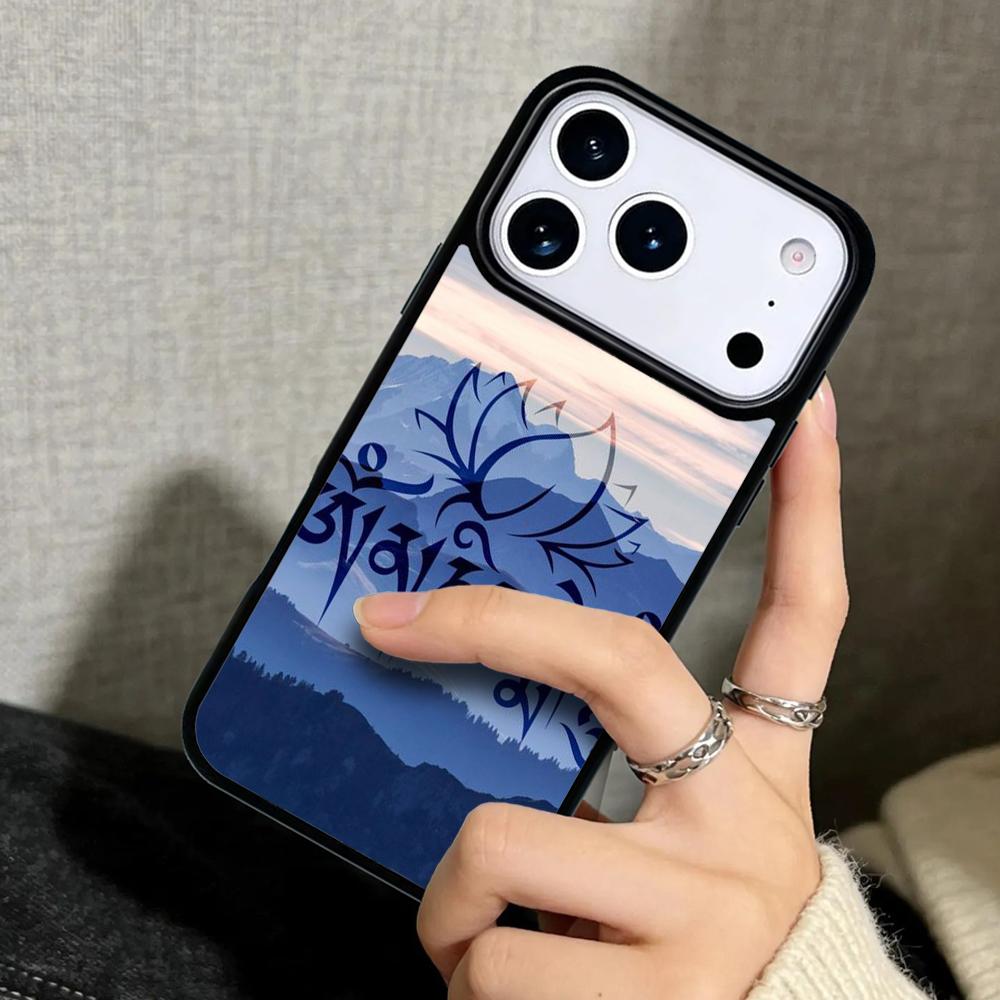 Capa Case for iPhone 17 Air 16 Pro Max 15 Plus 11 13 Mini 14 12 Back Phone Cover Om Symbol