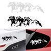 25cm*8.1cm New Vinyl  Auto Car Sticker  Decoration Self-Adhesive 3 Running Horses