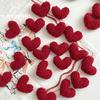 Xin Sheng Plush Red Heart Flower Bouquet - Handmade DIY Decoration Gift