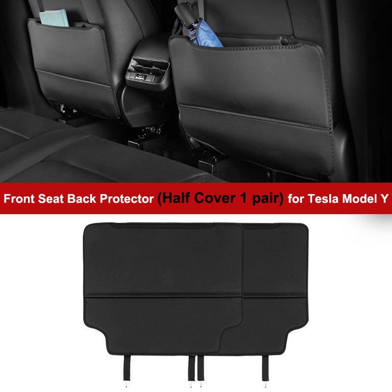 

Для Tesla Model Y 3 2023 года выпуска накладка на спинку переднего и заднего сиденья с защитой от ударов из искусственной кожи с карманом, декоративная защита, аксессуары
