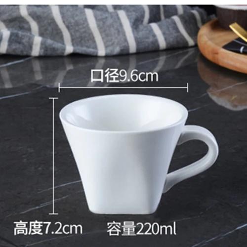 European Style Creative Coffee Cup Set Ceramic Cup Household Small Cup White Simple Ceramic Creative Milk Tea Cup and Saucer 150ML-220ML