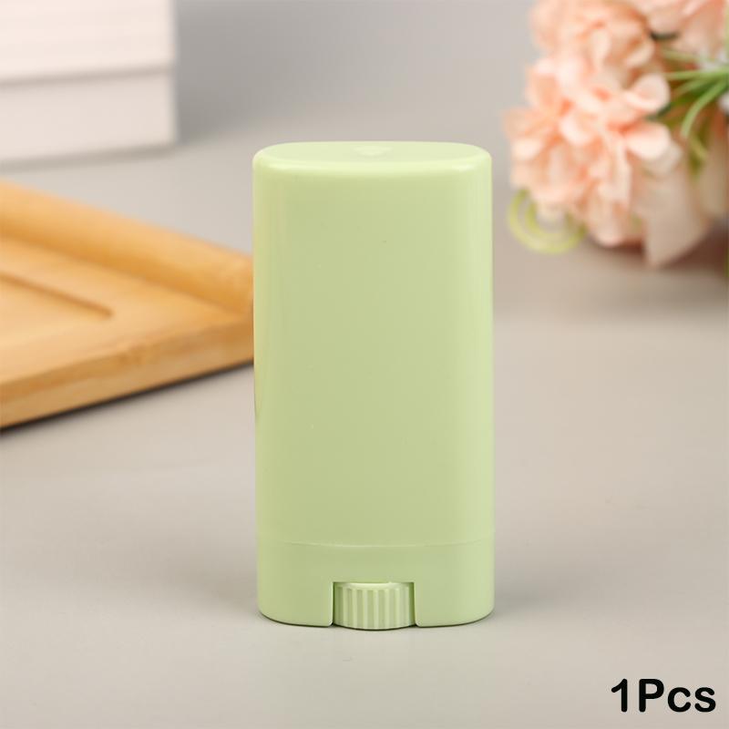 15G Refillable Perfume Deodorant Containers Empty Lip Balm Tube Plastic White Green Portable Cosmetic Lipstick Tubes