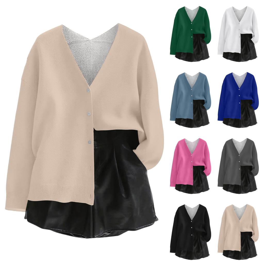 Women's V Neck Top Printing Thickened Plush Cashmere Warm Long Top