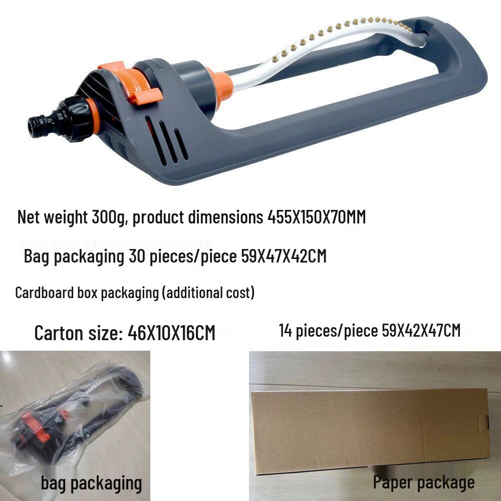 19-Nozzle Quick-Connect Automatic Oscillating Garden Sprinkler Head Base Model