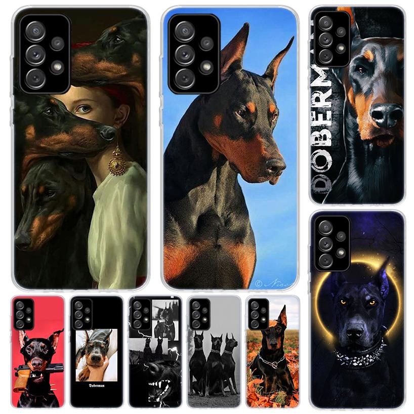 Black Dachshund Doberman Cover For Samsung Galaxy A51 A50 A71 A70 Phone Case A21S A31 A41 A10 A20E A30 A40 A01 A11 A6 A7 A8 A9 C