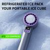 Ice pack small fan handheld mini portable fan, 199 wind speed, 3000mAh USB rechargeable battery, travel, camping, outdoor