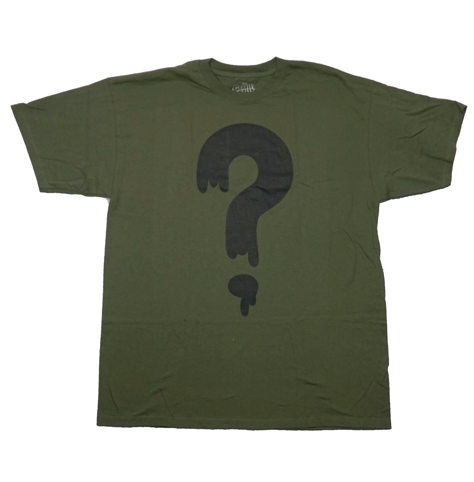 Gravity Falls Mens T-Shirt - Question Mystery Shack Mark Front Staff Back M