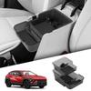Smabee for Hyundai KONA 2025 Double Layer Center Console Armrest Storage Box Transparent Black Organizer Tray Accessories
