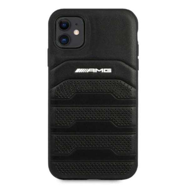 Amg Amhcn61Gsebk Iphone 11 6.1 Black/Black Hardcase Leather Debossed Lines