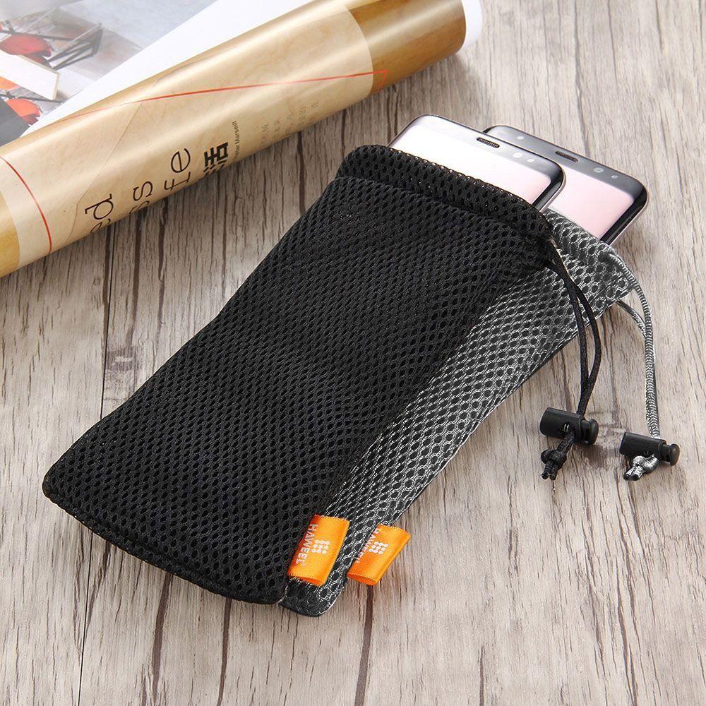 Siateczkowy woreczek ze sznurkiem do przechowywania Nylonowy woreczek Nowe pudełko na słuchawki Kabel do transmisji danych Ładowarka