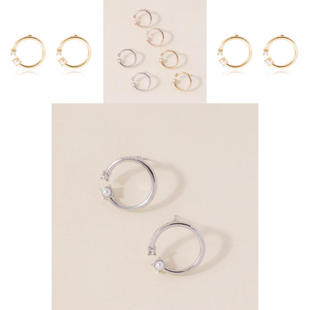 Pearl Stylish Round And Stud Earrings For Women Perfect For Weddings Birthdays And Anniversaries