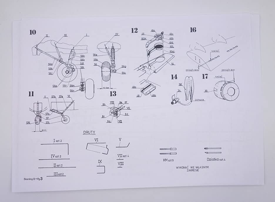 3D Assembly Papercraft Large Strategic Bomber Flying Fortress (B-17G 1/47 Scale)