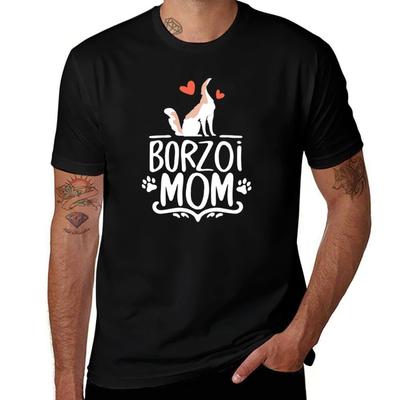 Best Borzoi Mom T-Shirt T Shirts Designer T Shirt Men 100% Cotton Luxury Brand Man T Shirt Cotton High Quality T-Shirt