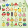 30 Colorful Fruit Enamel Pendants for DIY Jewelry - Apples, Watermelons, Cherries