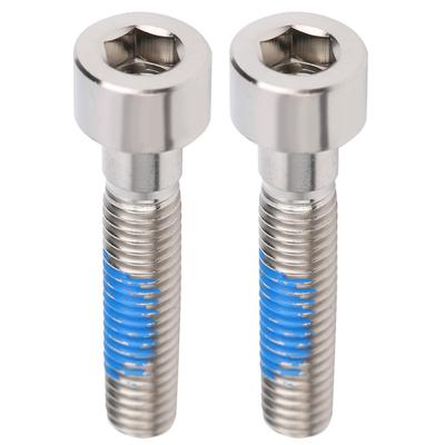 2pcs M6x30mm Bicycle Handlebar Stem Bolts Mountain Road Bike Bicycle Headset Cap ScrewsSilver