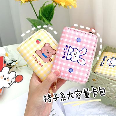 Cartoon Women Short Wallet Korean Cute Bear Small Mini Coin Wallet Purse Clutch Card Cash Purse Card Holder Carteras Para Mujer