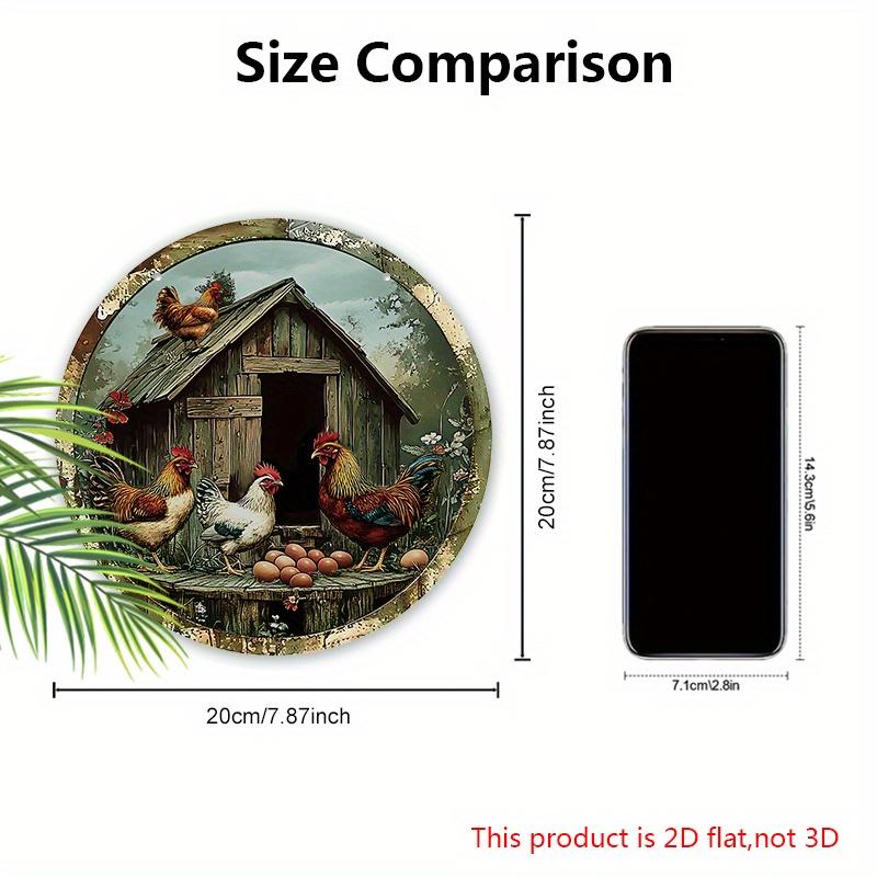 Vintage Henhouse Wooden Sign - Rustic Decorative Plaque for Home, Garage, Cafe Decor - Rustic Animal-themed Ornament