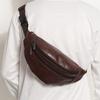Vintage Waist Fanny Pack PU Leather Casual Chest Bag Hanging Waist Bag Men's Waist Bag  Outdoor