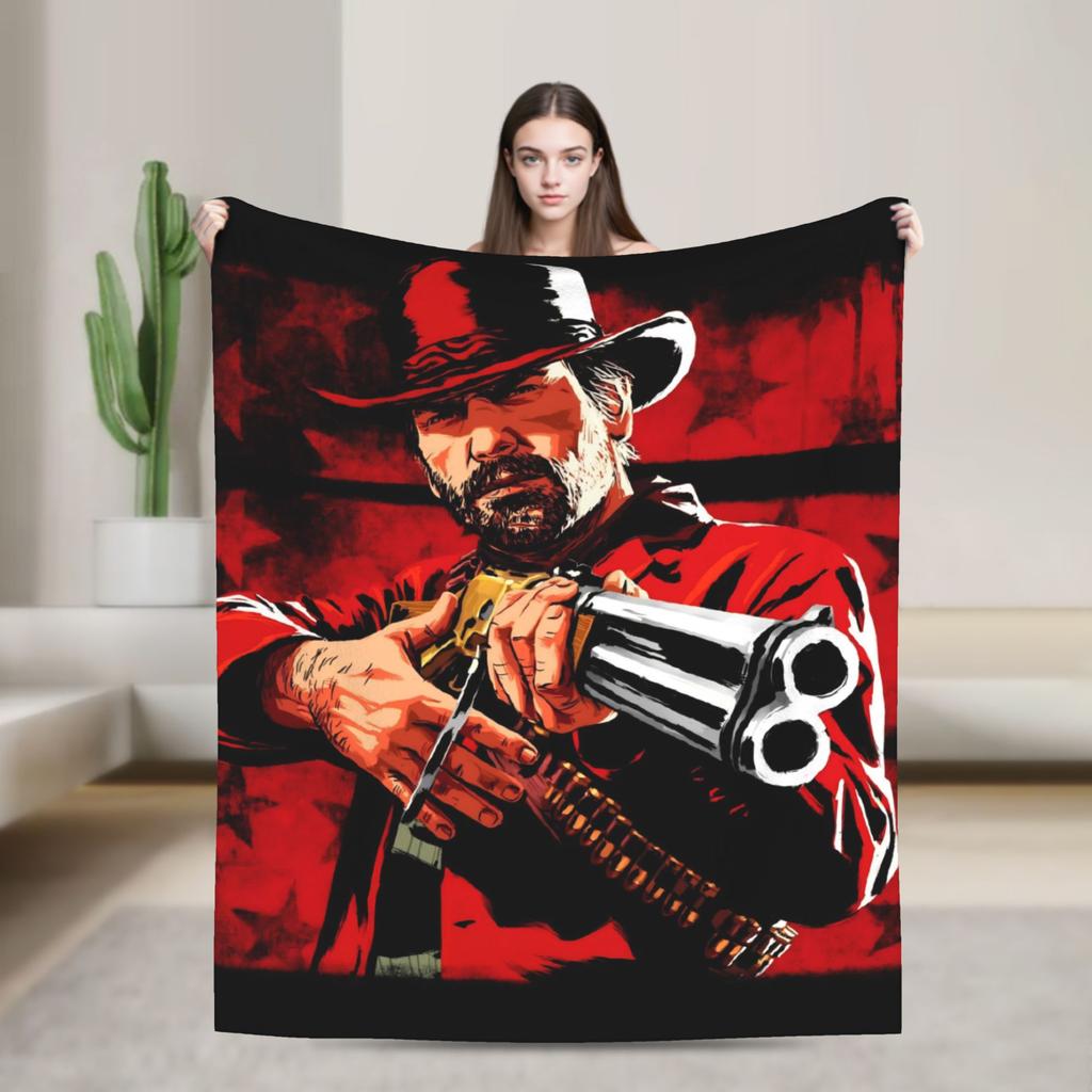 Arthur Morgan Blanket Multi-size Cozy and Lightweight Throw Blankets for Sofa Couch and Bed
