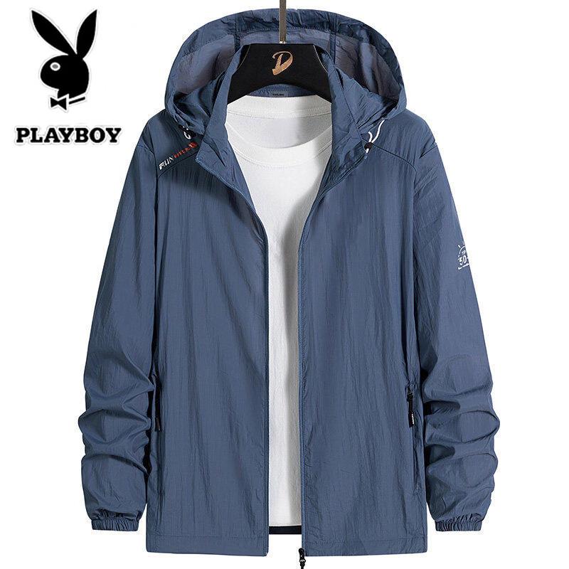 PLAYBOY Men's Lightweight Hooded Sun Protection Jacket