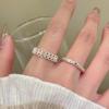 Elegant Floral Lace Adjustable Ring for Women
