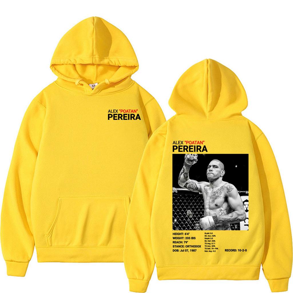 Limited Alex Pereira Poatan Graphic Hoodies Men Women Fashion Vintage Oversized Hoodie Long Sleeve Sweatshirt