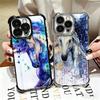 Oil Painting Horse Plating Phone Case For Iphone 16 17 Pro Max Air 16E 14 15 Plus 12 13 Mini Anti-Fall Airabag Cover