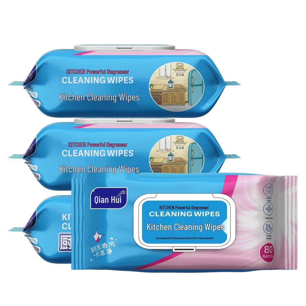 Hanging Kitchen Wet Wipes for Stain & Oil Removal - Thickened, Large, Ideal for Range Hood Cleaning