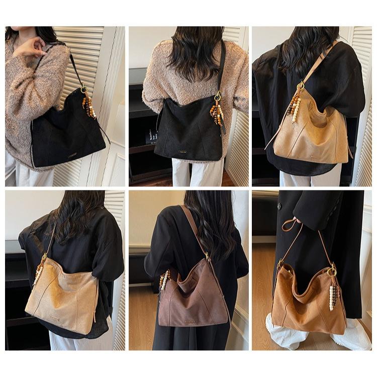 Ladies Bag Large Capacity Underarm Bag Suede Shoulder Bag Tote Bag