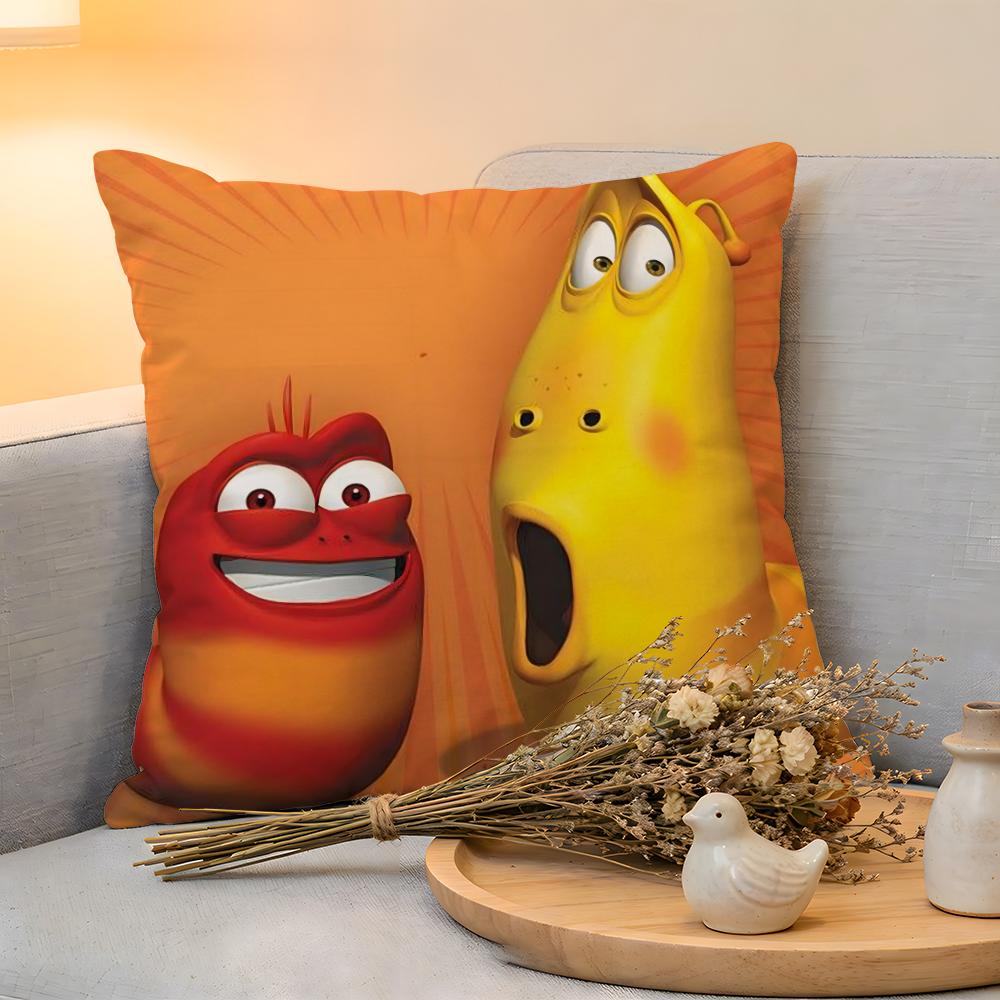 Cushion Cover  Linen  SkinFriendly Soft Decorative Case For Sofa Home Decor Funny LLarva Pillow cover