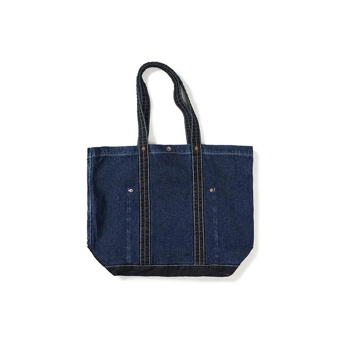 Vintage denim tote bag / Canvas indigo