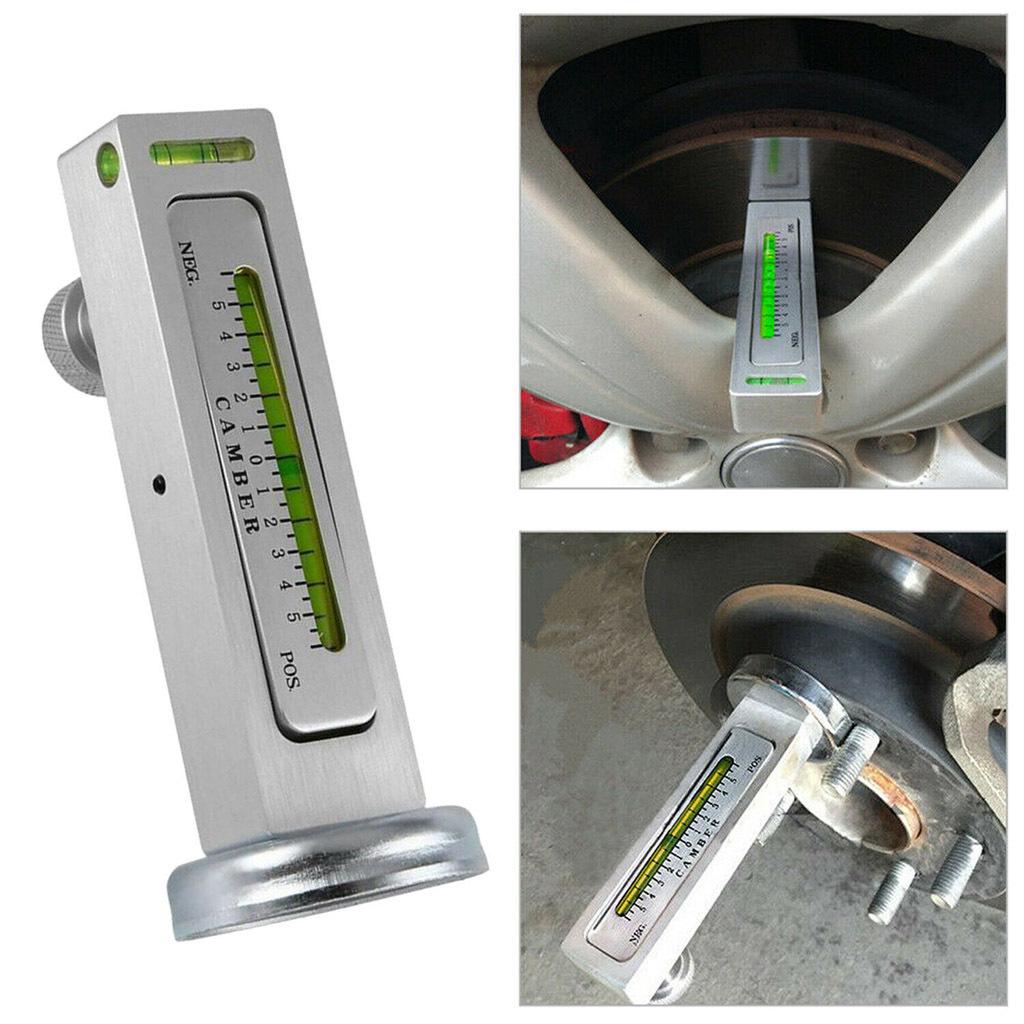 Magnetic Alignment Gauge for Four-Wheel Vehicle Camber Adjustment