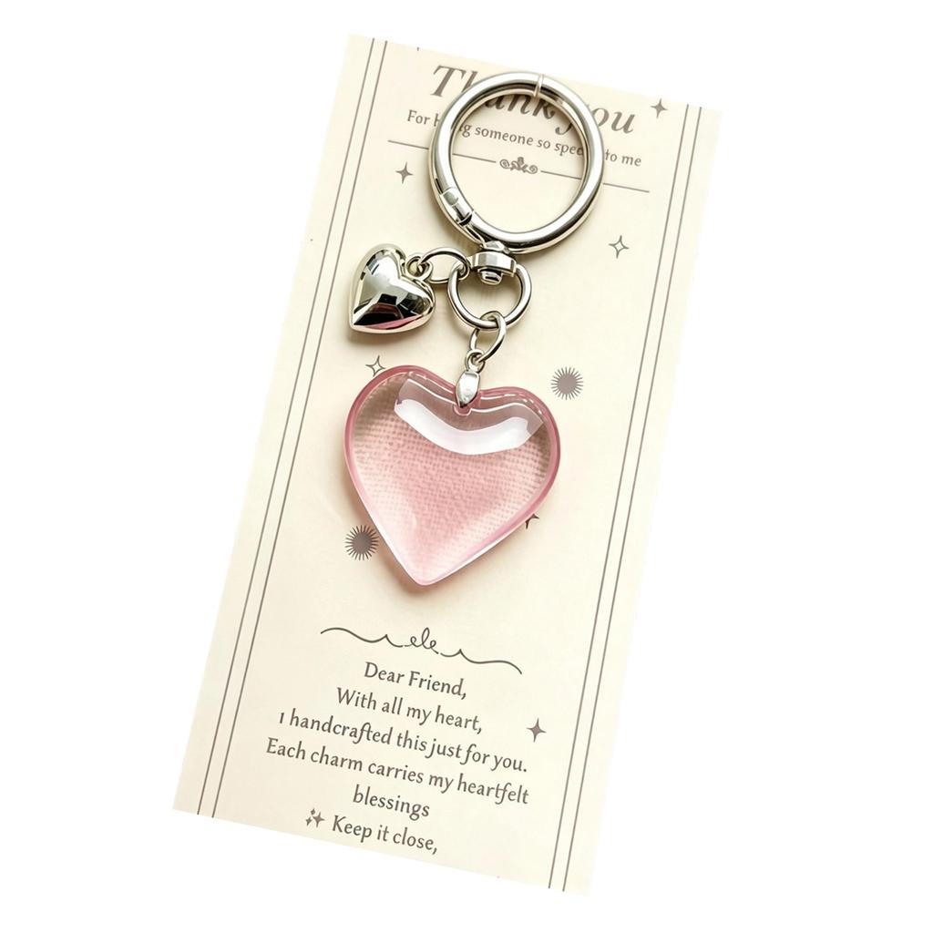 Cute Heart Keychain,Bag Charms Car Key Rings Aesthetic Keychain Accessories for Backpacks,Wallets Decor