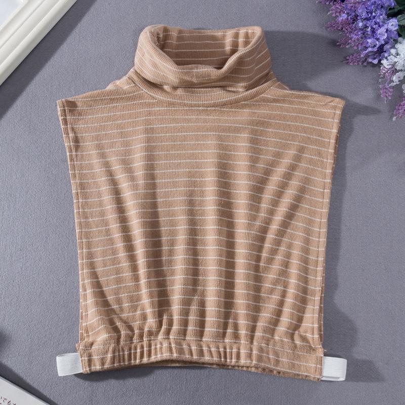 Autumn/Winter Half High Turtleneck Fake Collar Korean Striped Casual Detachable Collar Neck Scarf Cover Pullover Collars