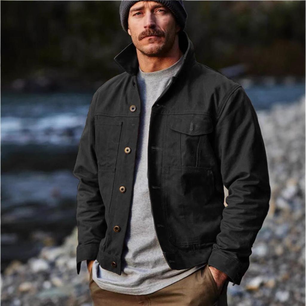 Frühjahr 2025 Herren Retro Mehrknopf Mehrtaschen Klassische Strickjacke Jacke