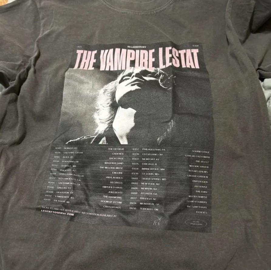 Lestat World Tour Inspired Vintage Washed Tshirt Multicolor Gift for Friends A XXL