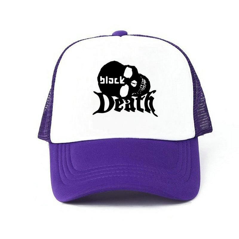 Der schwarze Tod-Sommerhut, mittelalterliches Leben, Überleben, Spiel, Hüte, Kappe, Unisex, gefallener Schädel, Trucker-Kappe, grausame Krankheit, Baseballkappe, YY462