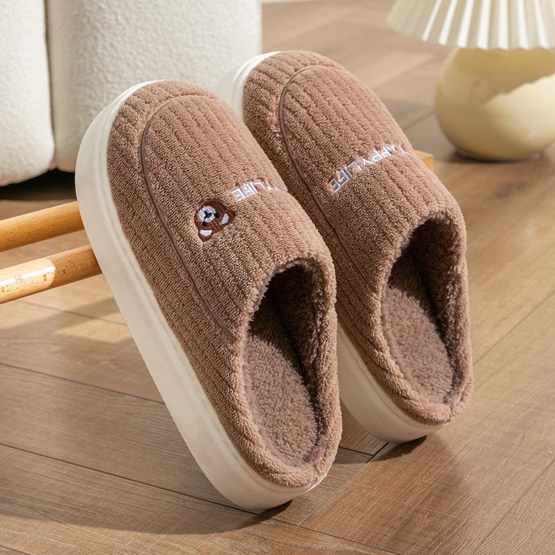Cotton Slippers New Bag Head Plush Warm Soft Bottom Indoor Non-slip and Non-smelly Foot Cotton Mop