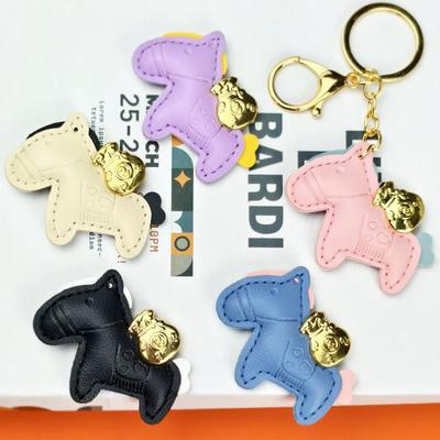 Money Soon In the New Year, Leather Bag Pendant, Cartoon Pony Keychain Pendant, Couple Love Pony Accessories