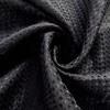 Yicang Black Waffle Weave Jacquard Shower Curtain