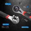 Universal Adjustable Multifunctional Ratchet Wrench, Dual-Direction, 6-22mm Metric Quick Wrench