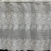INTERIX Embroidered Lace Cafe Curtain for Small 100cm Wide X 90cm Made In Daisy White CF5-100-90 Windows, Long, Japan, Pattern,