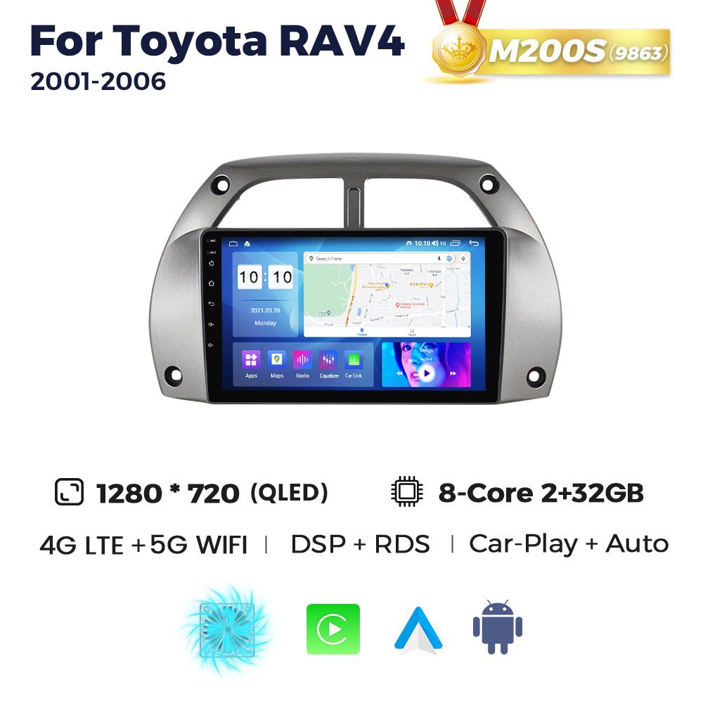 Navifly 8+256G Android 2Din Head Unit DSP RDS For Toyota RAV4 Rav 4 2001-2006 GPS Car radio Wireless Carplay Auto Player Stereo