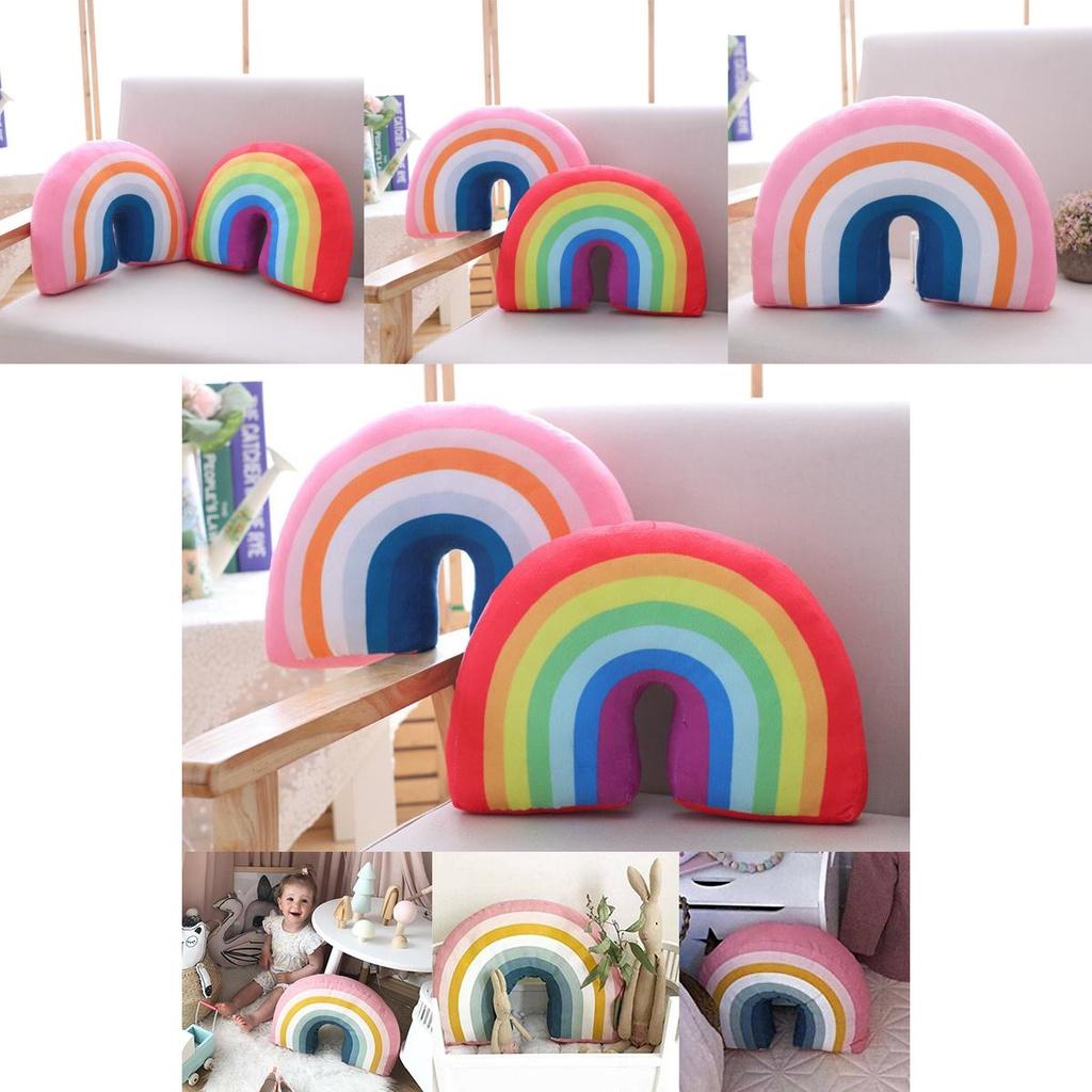 Adorable Rainbow Shaped Plush Cushion For Snuggling And Decorative Accents