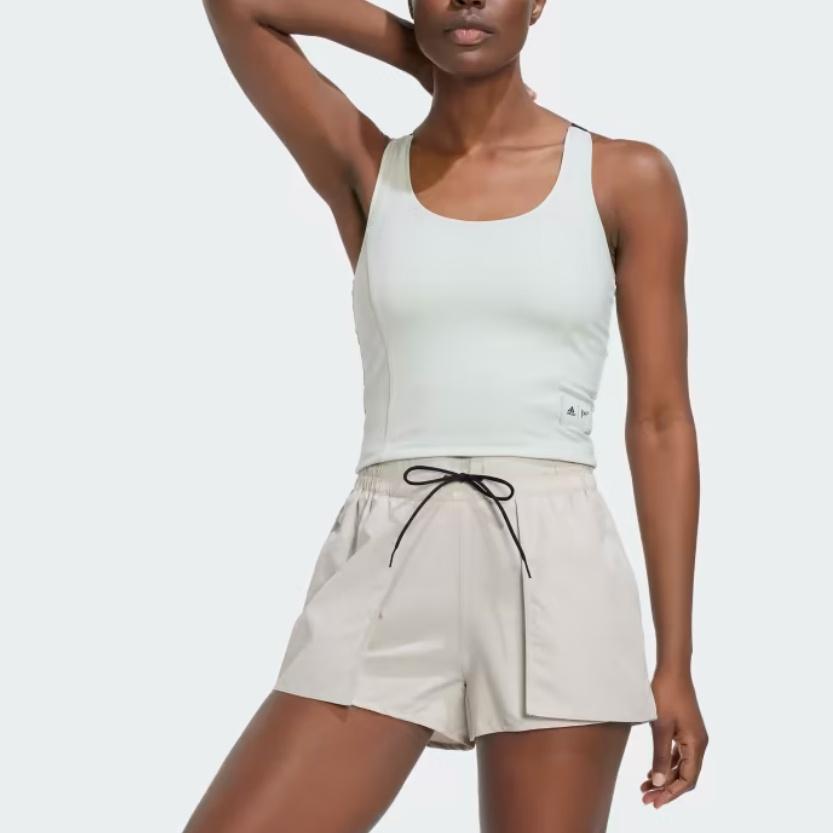 Adidas Solid Color Strapless Sleeveless Tank Top Women tops White HS9061